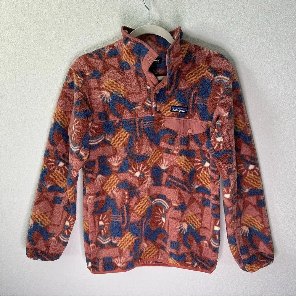 PATAGONIA Synchilla Canyon Pink Fleece SZ XS - Picture 3 of 11